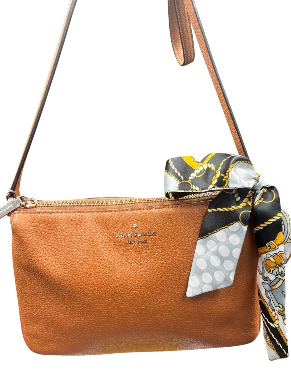 kate spade Pebbled Leather Crossbody Bag in Brown